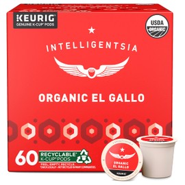 Intelligentsia Coffee Gifts, Light Roast K-Cup Coffee Pods For Keurig Brewers - Organic El Gallo 30 Count With Flavor Notes Of Milk Chocolate, Honey And Cola (3 Boxes of 10 K-Cup Pods)