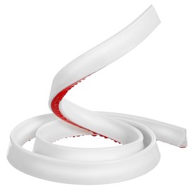 Mikikit Silicone Shower Threshold Water Dam, 59 Inch Collapsible Peel and Stick Splash Guard for Countertop, Shower Water Dam Barrier for Bathtub Sink, Bathroom, Countertop