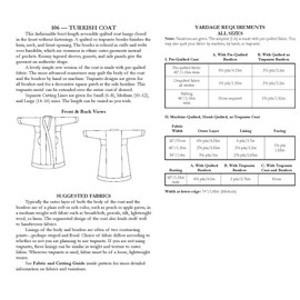 Folkwear #106 Turkish Coat Turkey Asia Traditional Sewing Pattern (Pattern Only) folkwear106