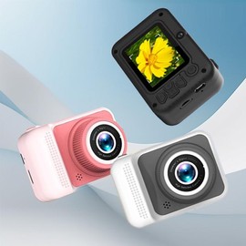 DC205 Digital Camera with Dual 20MP Lenses, USB Rechargeable, Front & Rear Options, Ideal for Students and Campus Cameras - Color: pink