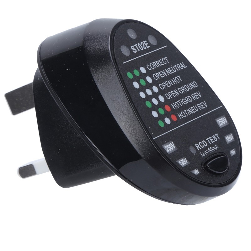 ST02E Socket Tester with LED Display Power Polarity Detector for