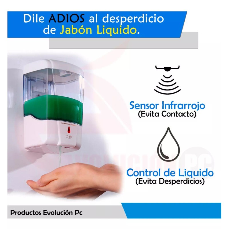 Seguridad Total Dispensador De Jabon Liquido Para Manos Automatico V1