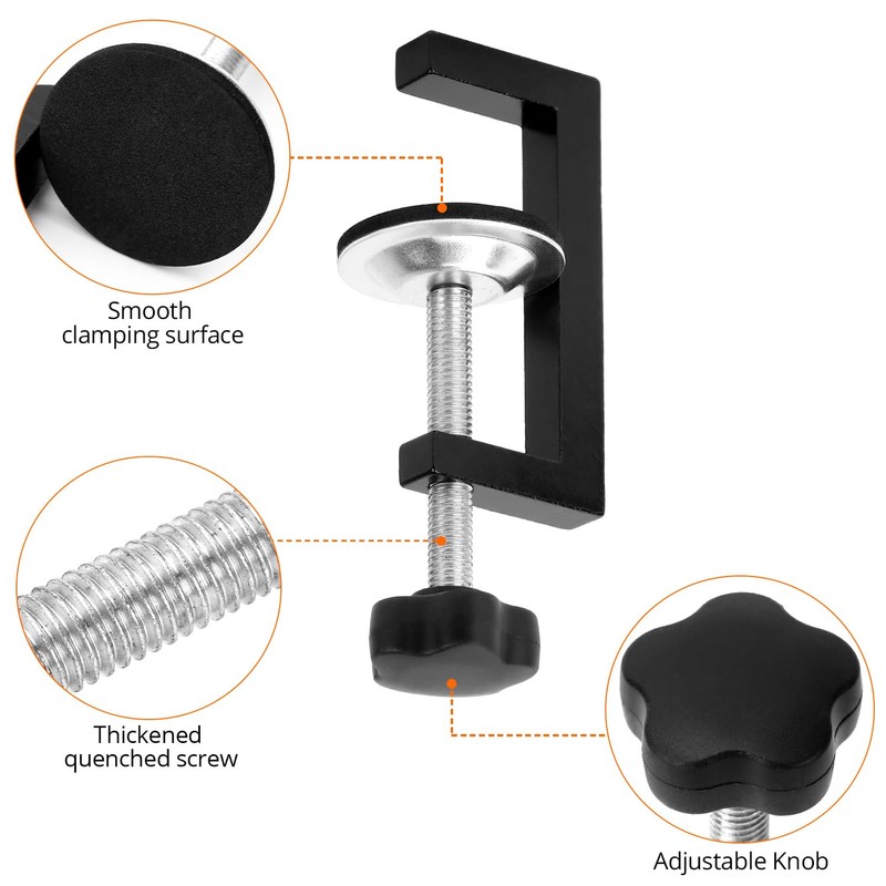 QWORK® Adjustable G Clamps, Small G Clamps, Universal Bar Clamps,