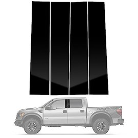 BASIKER - 4 calcomanías antiarañazos compatibles con Ford F150 2004-2014 para ventana de puerta, molduras de pilar de puerta - Practical Use