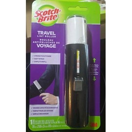 Scotch-Brite Travel Lint Roller, Works Great On Pet Hair, Single Roller, 30 Ct.