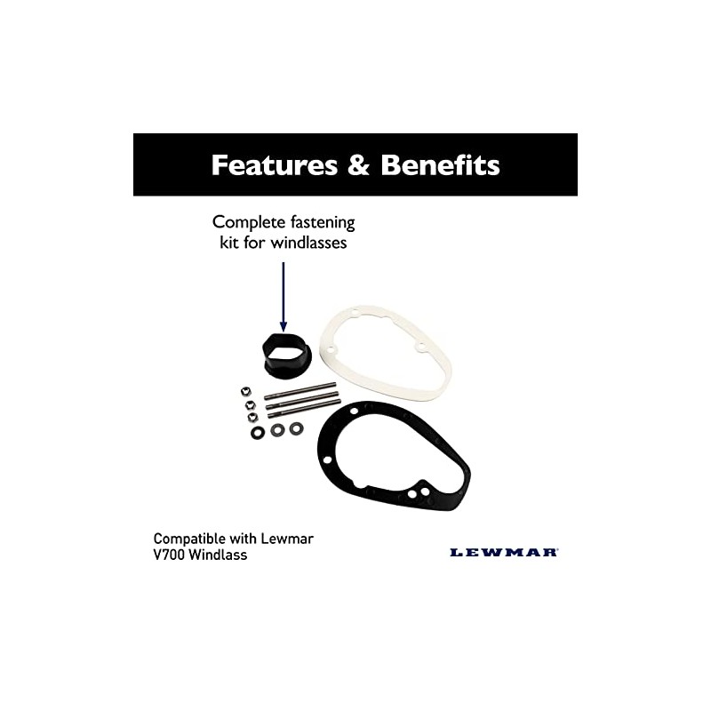 Lewmar V700 Fastening Kit 1(Metric) – Replacement Fastening for V700