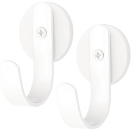 Guojanfon Ornament Hooks,Magnetic Wreath Hanger,Heavy Duty Magnet Hook Holds up to 11lbs for Metal Doors/Surfaces for Metal Front Door and Christmas Decorations (White)