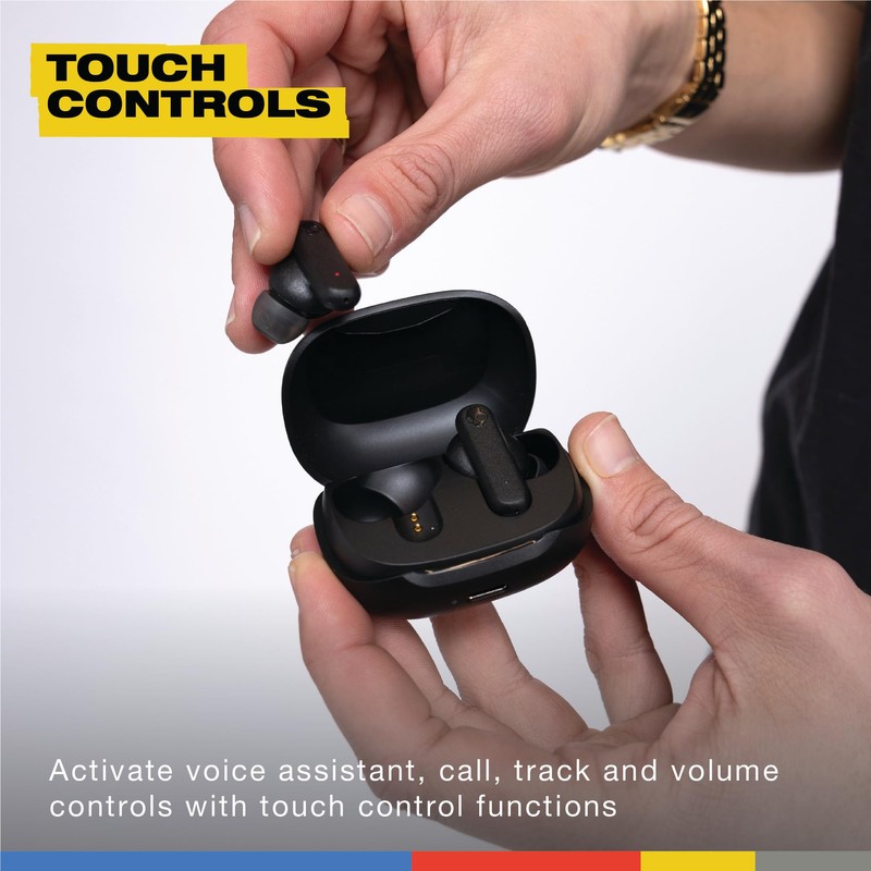 Skullcandy Smokin’ Buds Wireless Earbuds, Bluetooth Headphones, Noise Isolating Fit,