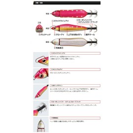 Evergreen #MB05G Egi Metal No. 8, 1.1 oz (30 g), Purple Dot Glow Lure