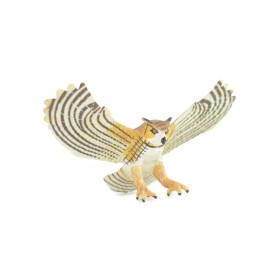 Unbranded Great Horned Owl Toy, Eagle Owl Hand Painted Rubber Bird Model 5" CH731 BB184