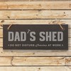 eBuyGB Dad's Shed Sign, Hanging Rectangle Slate Door Sign, 25x10cm
