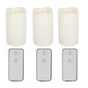 3pcs Electronic LED Candles Plastic Flameless Flickering Pillar Fake Candles
