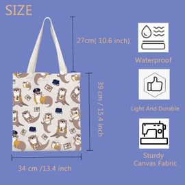FUNYSO Otters Gift Otters Lover Tote Bag Fantasy Novel Inspired Gift Books Lover Gift SJM Gift Literature Gift (Otters Tote UK)