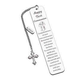First Communion Gifts for Girls First Communion Gifts for Boys Women Men 1st Holy Communion Bookmark Baptism Confirmation Gifts for Teen Christian Religious Easter Gifts for Kid Easter Basket Stuffers