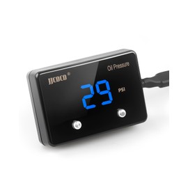 JJCOCO 232PSI Oil Pressure Gauge LED Digital Display 12V Press Gauge Meter Kit with Oil Pressure Sensor for Car Truck Vehicle Automotive