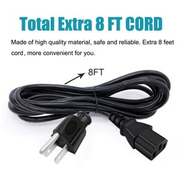 3 Prong Power Cable Replacement for Mackie Speaker SRM150 SRM350 SRM450 SRM550 SRM650 SRM750 SRM1550 SRM1850 SRM2850 AC 8ft C13 Cord