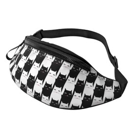 Cat Fanny Pack Waist Bag Adjustable Belt Bag For Men Women Traveling Hiking Cycling Running