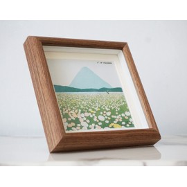 6x6 Wooden Picture Frame, 6x6 Square Picture Frame with 5x5 mat, For Wall and Desktop Display, with Glass (6x6)