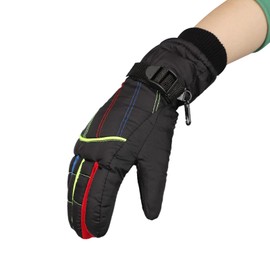 Waterproof Kids Ski Gloves Winter Thermal Snow Mittens Fleeced Lined Cold Weather Gloves Outdoor Windproof Warm Children Skiing Snowboarding Gloves Mittens for Girls Boys Aged 6-10 Years Old