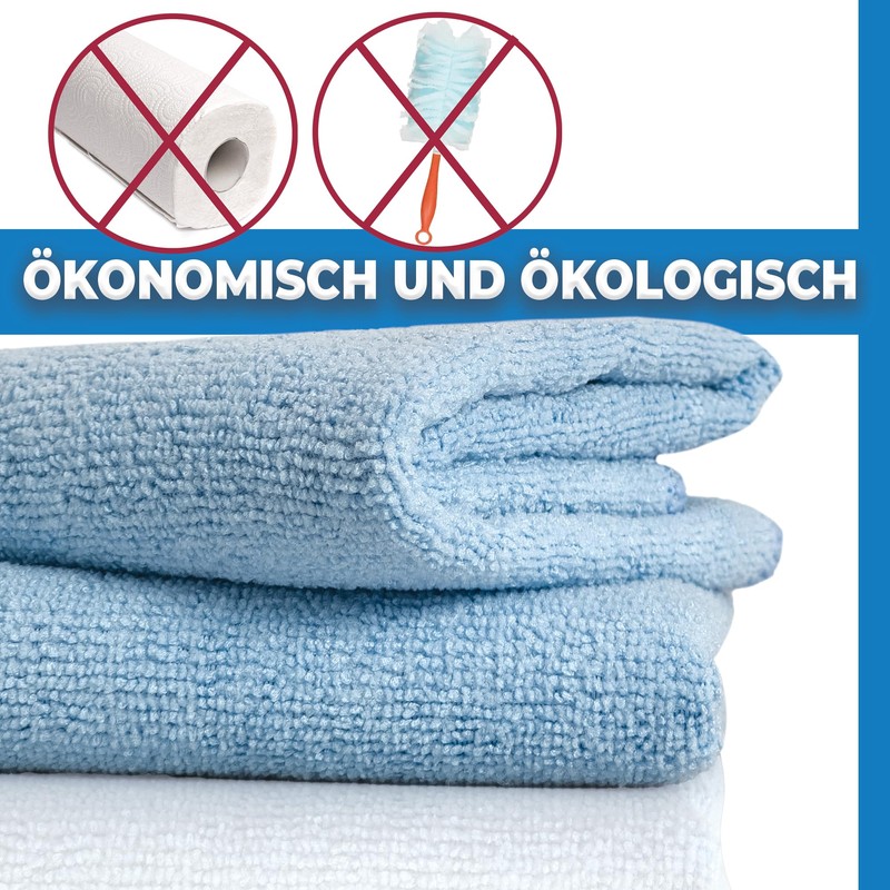 limpando All-Purpose Cloth, 10 x Microfibre Cloths, 40 x 40