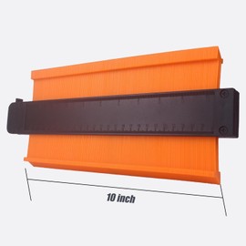 Contour Gauge with Lock, 10Inch Orange Contour Gauge Duplicator, Easy Transfer Contour Gauge Duplicator Tool Precisely Irregular Angle Finder Cut for Carpenter Must Have Tool for DIY Enthusiast