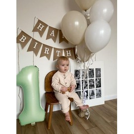 40 Inch Number Balloons Olive Green 1 Balloons, Wild One Birthday Decorations, Baby Girl Boy 1st Birthday Decorations, St Patricks Day Birthday Decorations