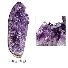 KYEYGWO KYEYGWO Natrlichen Amethyst Drusensegment Rohstck, Unregelm??ige Naturstck Dekorative Steine Drusenstck, Reiki Heilung Kristall Cluster Specimen Edelstein Fengshui Ornamente