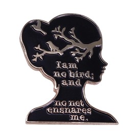 Ficsowy I Am No Bird Enamel Pin Lapel Pins Badge Feminist Pin Girl Power for Women and Girls Literary Gift for Book Lovers (A143-1 pack)
