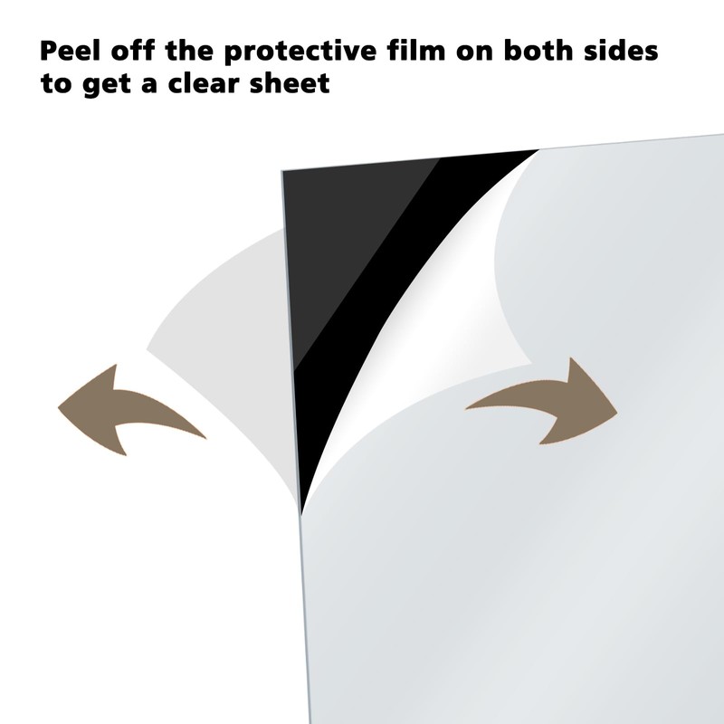 Egofine 4" x 6" Black Plexiglass Sheets 12 Pack 0.04