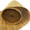 MINHKUST 24" Width Natural Brown Dark Square Rattan Webbing Roll
