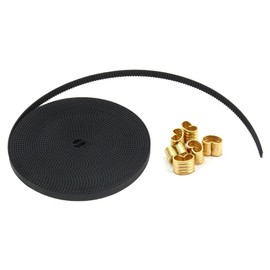 Befenybay Correa de goma de sincronización abierta de 5 metros de ancho, 6 mm con 6 hebillas de cobre para impresora 3D (cinturón + hebilla de cobre)