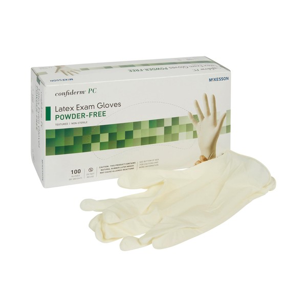 McKesson Latex Exam Glove, Powder-Free Protective Medical Gloves, Small, 100 Count, 10 Boxes, 1000 Total