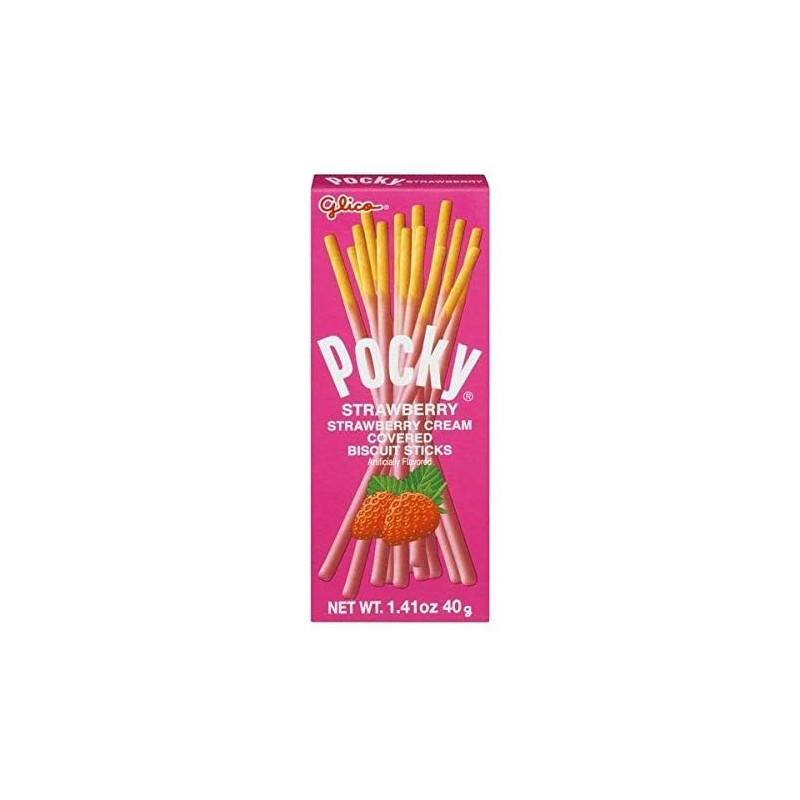 Glico Pocky Biscuit - Strawberry - Case of 20 -