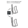 M-Wave Unisex - Adult Ada Slide Bottle Cage Adapter, Black