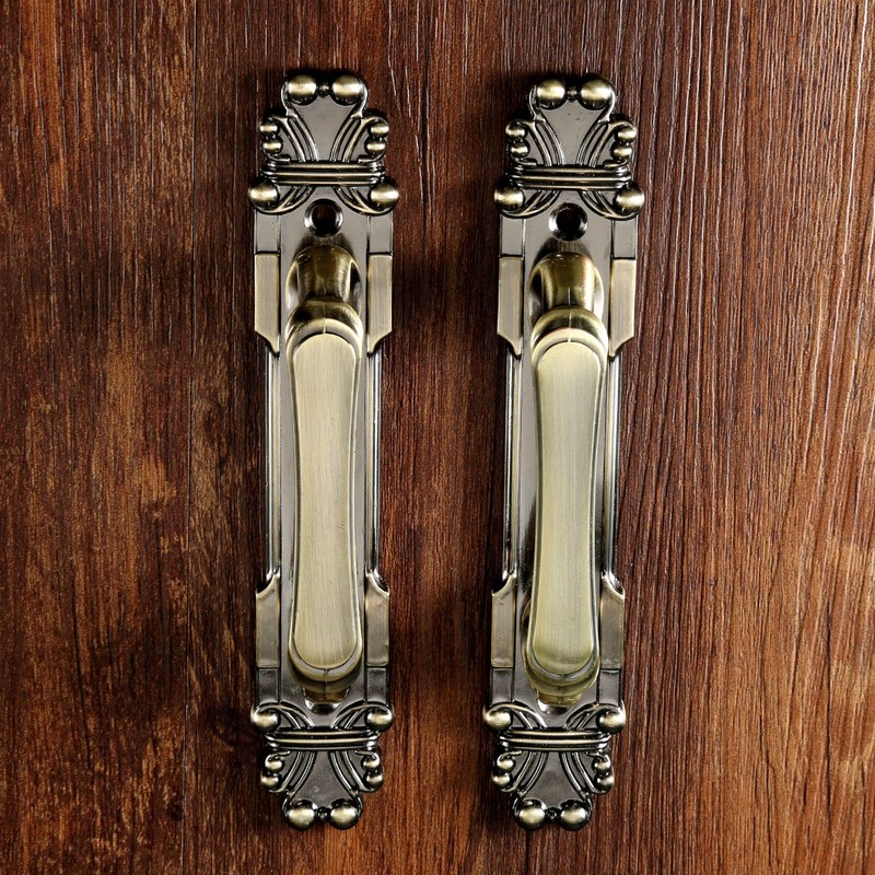 Mgoodoo 2Pcs Antique Bronze Cabinet Handles,Vintage Cabinet Handles Cupboard Handle