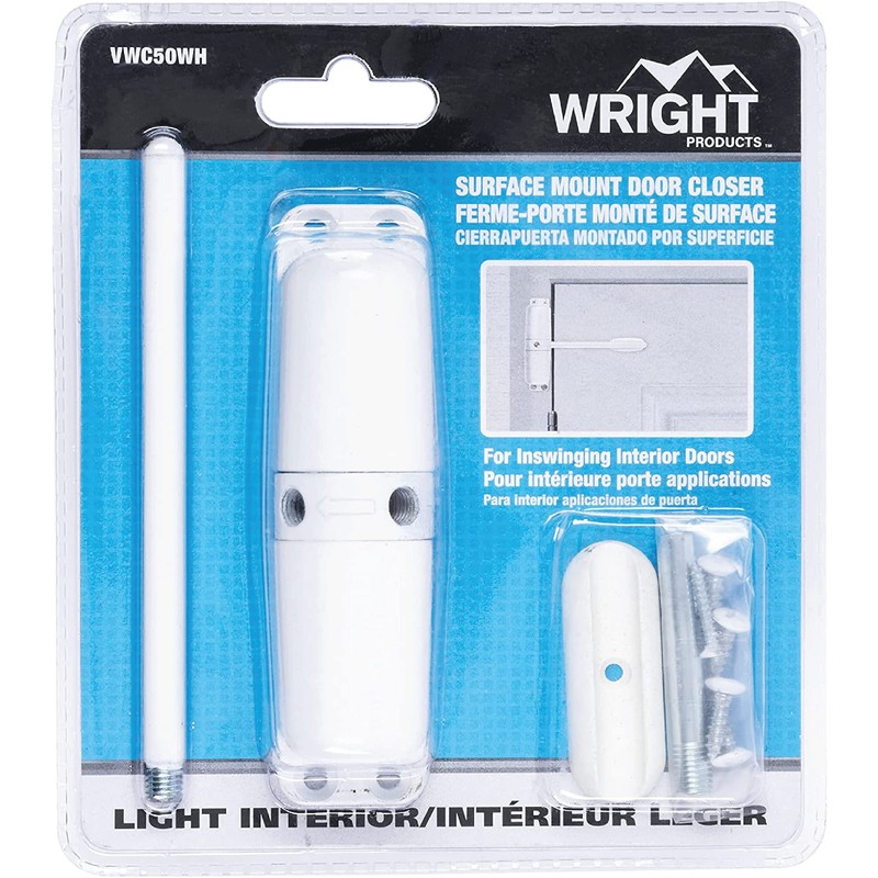Wright Products VWC50WH Vertical Interior Door Closer, White