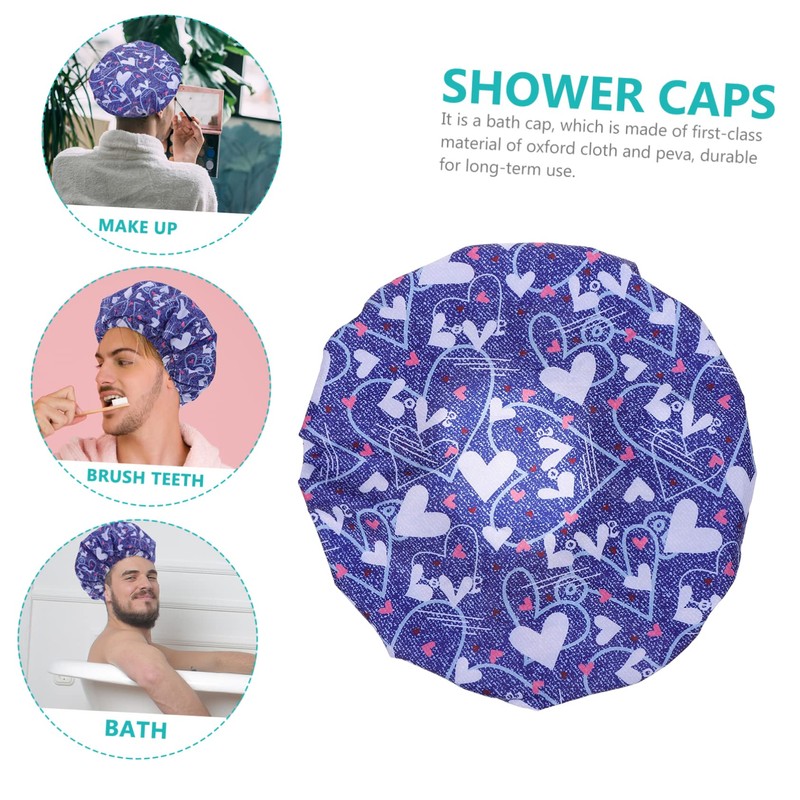 TOVINANNA 2 Pcs Men's Shower Cap for Bath Hair Beauty
