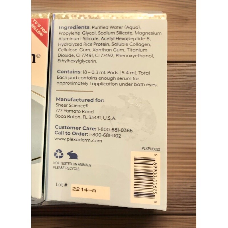 Plexaderm Rapid Reduction Serum 18 Applications NIB