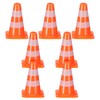Gatuida 7pcs Mini Traffic Cones, Tiny Simulation Road Parking Signs,