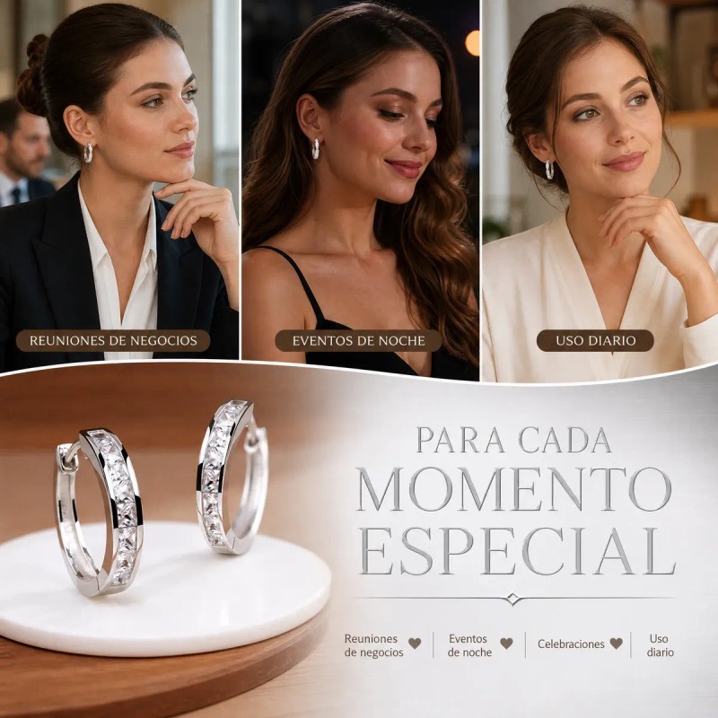 Luz de Estrella Joyas - Arrancadas Aretes Plata 925 Con