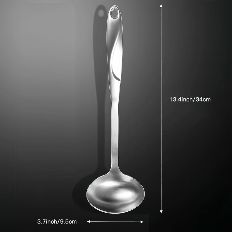 IMEEA 13.4-Inch Soup Ladle Kitchen Ladle SUS304 Stainless Steel Serving