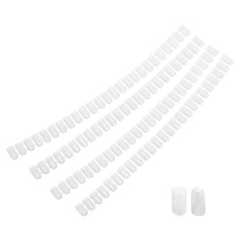 sourcing map 200Pcs 0.21"x0.39" Hinge Dowels, Plastic Dowel Insert for Cabinet Door Hinges Furniture Connections, White