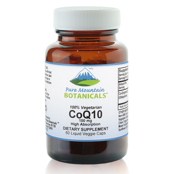 Coq10 100mg Softgels - 60 Vegan Capsules with Ubiqunone Coenzyme Q10
