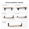 SOGAL Shelf Bracket 3 Inch x 4 Inch,Black Shelf Brackets,Small