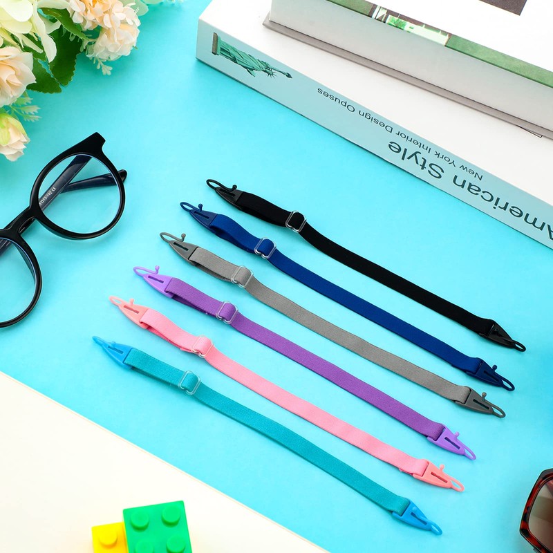 Oudain 6 Pack Adjustable Kid Eyeglass Strap Eyeglass Band Sports