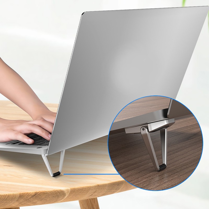 2Pcs Metal Folding Laptop Stand Portable Mini Support Base Raised