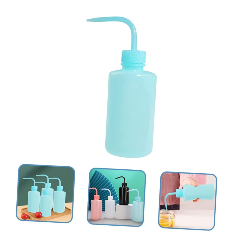 SAFIGLE 4Pcs Squeeze Rinse Bottles for Eyelash Extensions Salad and