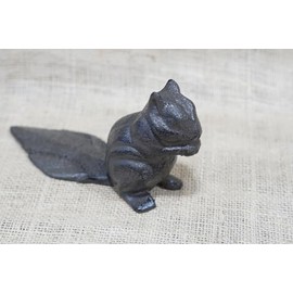 Cast Iron Antique Style Durable Vintage Rustic Squirrel Home Garden Door Stopper Wedge Key Safe Hide Box