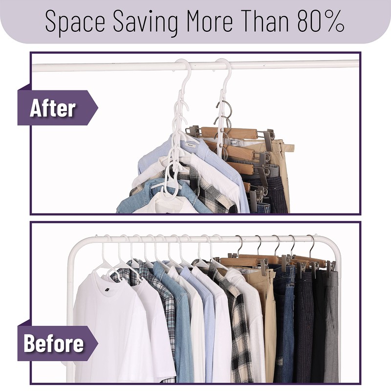 Mr. Pen Space Saving Hangers - 8 Pack White Space