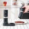Electric Salt and Pepper Grinder Set, Rechargeable Base, Automatic Salt